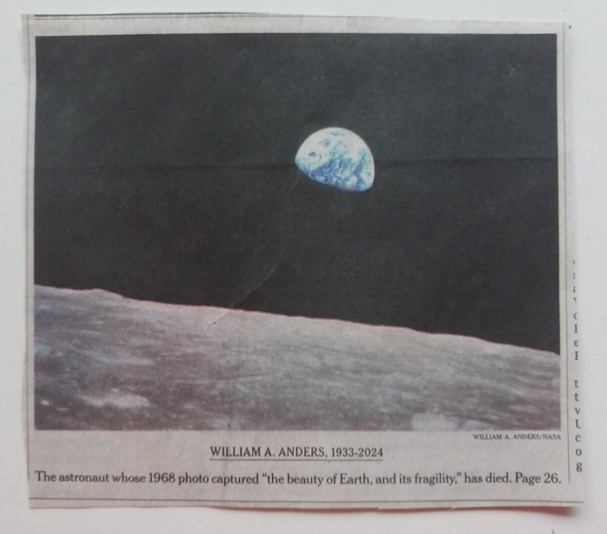 William A. Anders 90  Obituary New York Times Astronaut Apollo 8