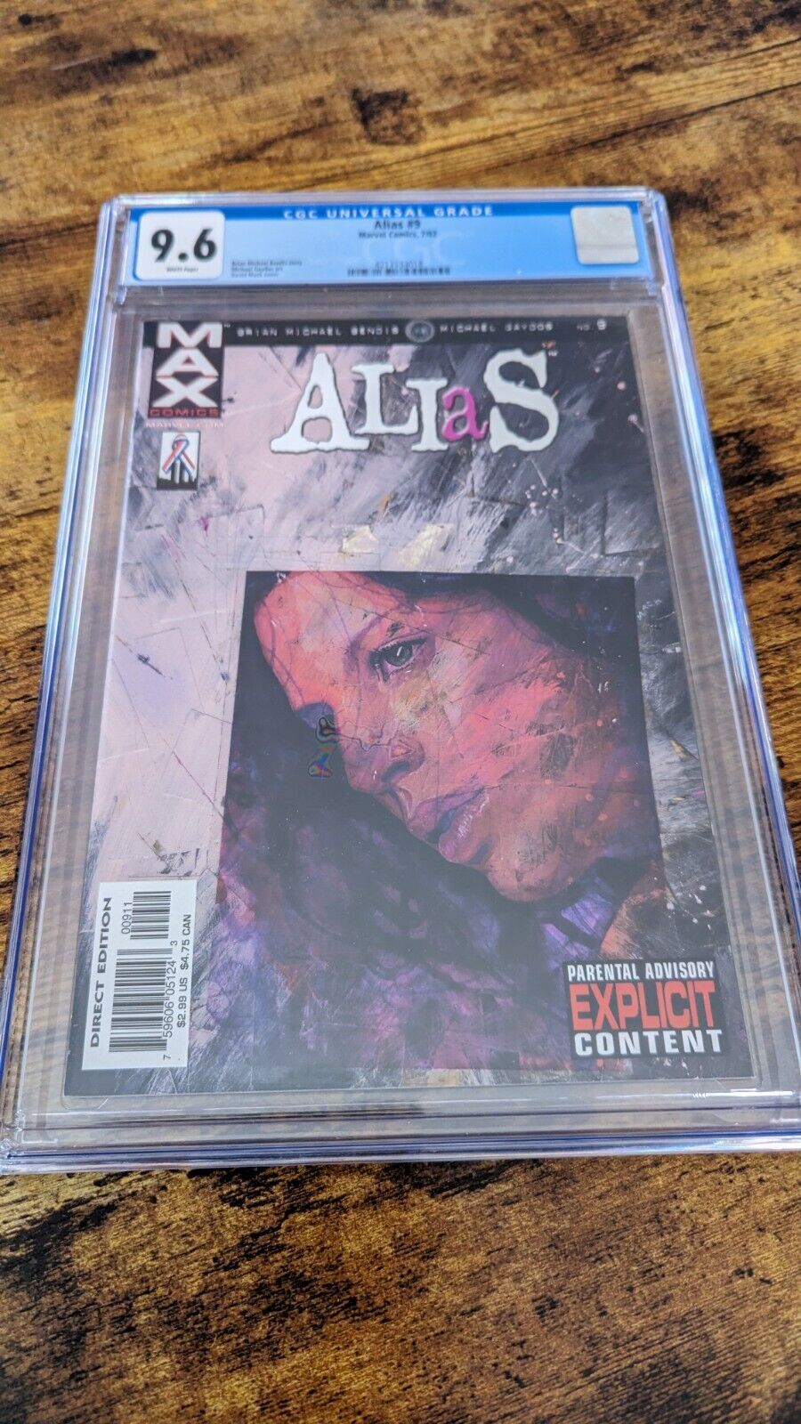 CGC GRADED 2002 MAX COMICS ALIAS #9 COMIC BOOK 9.6