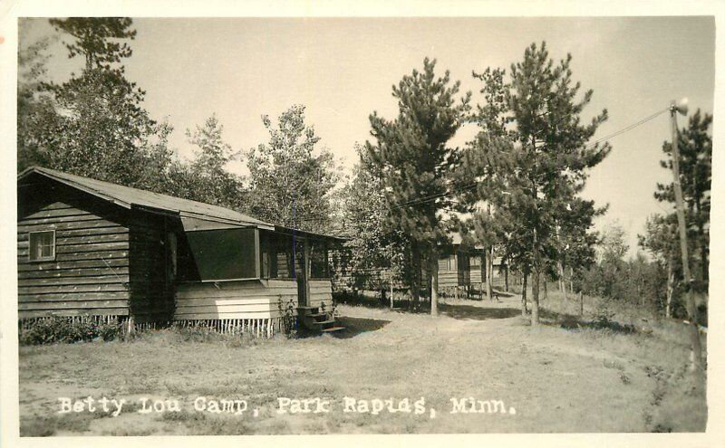 Betty Lou Camp Big Mantrap Lake 1930s PARK RAPIDS MINNESOTA RPPC postcard 4333