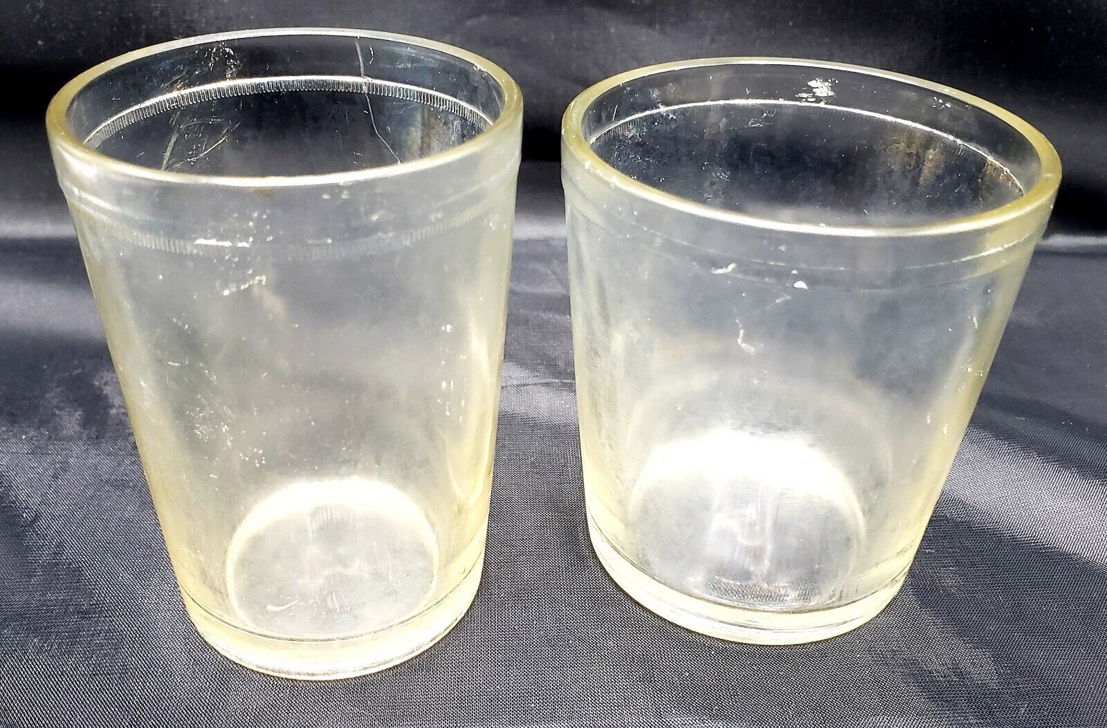 2 Marked CAPSTAN Glass Co. c.1919-38 Jelly Jam Packer Jars Tumblers