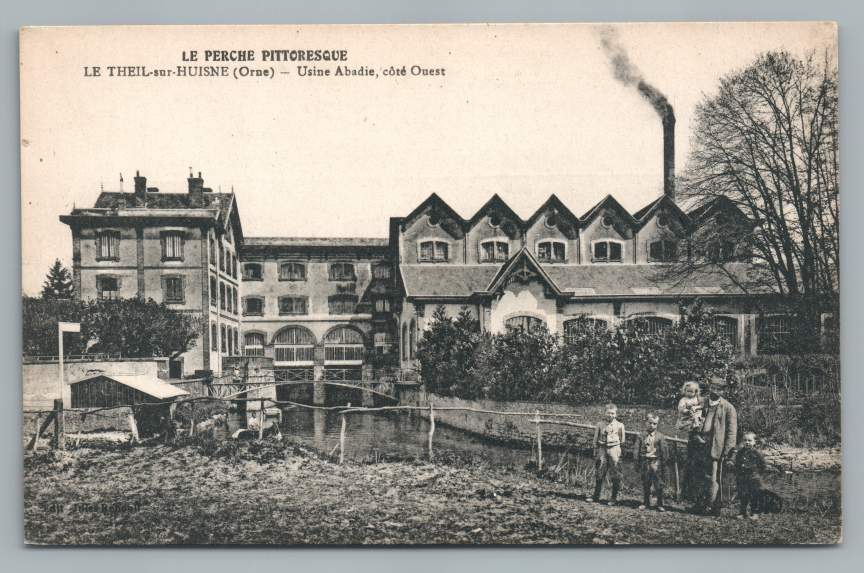 Cigarette Paper Factory ~ Usine Abadie LE THEIL Orne France Antique Postcard 10s