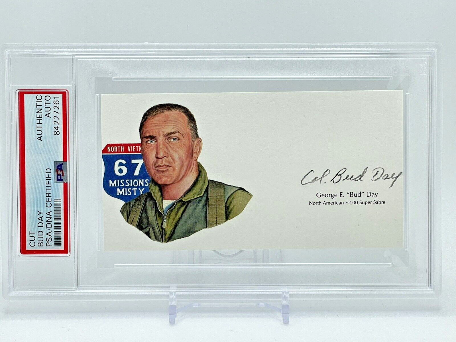 PSA/DNA Certified Colonel Bud Day Signed Cut Signature AUTO Authentic AUTOGRAPH