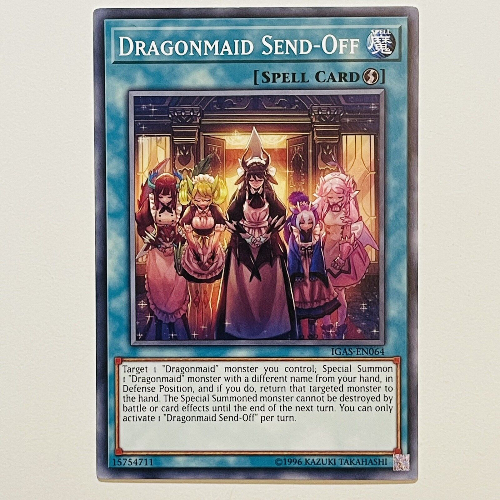 YuGiOh Card IGAS-EN064 Dragonmaid Send-Off (UNL Edition) Common (LP)