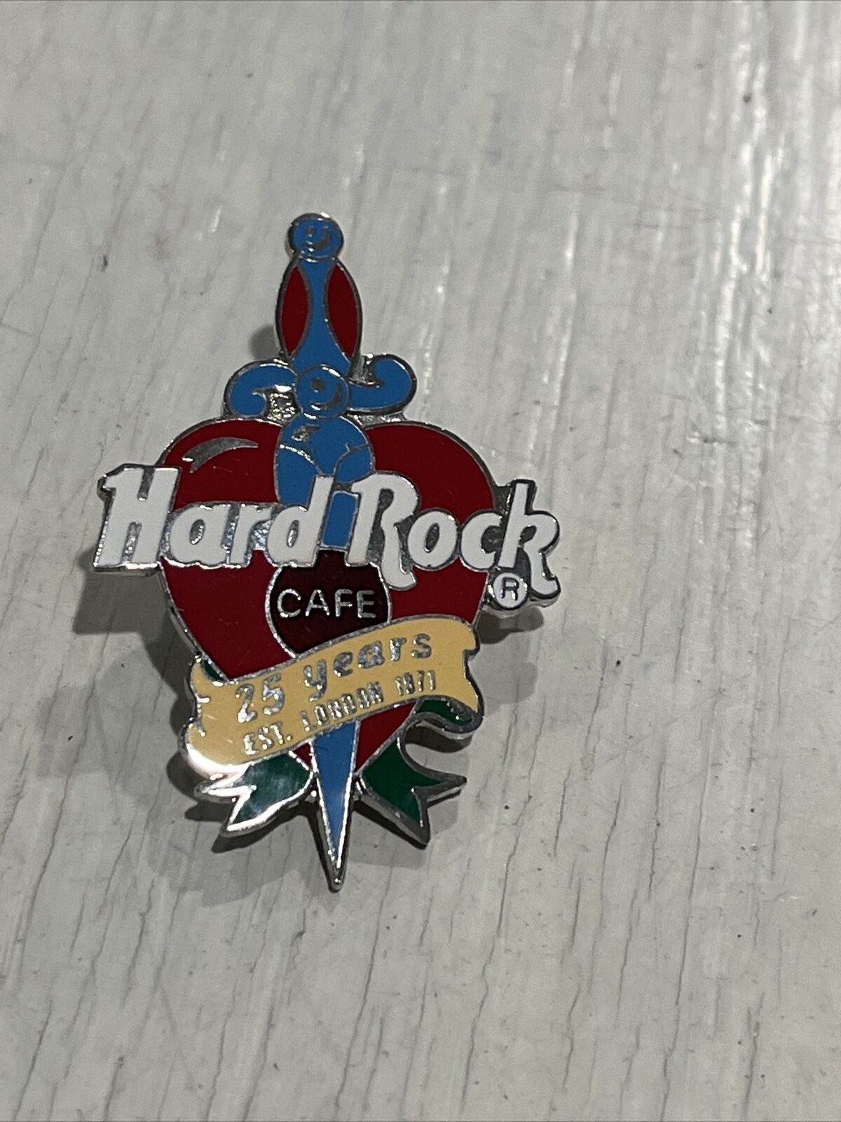 Hard Rock Cafe 25 Years Established London 1971 Pin