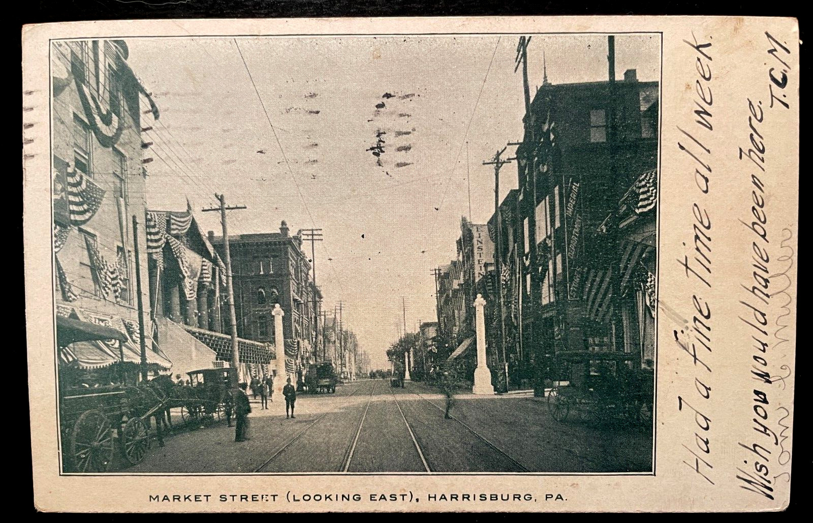 Vintage Postcard 1905 Market Square (looking east) Harrisburg, Pennsylvania (PA)