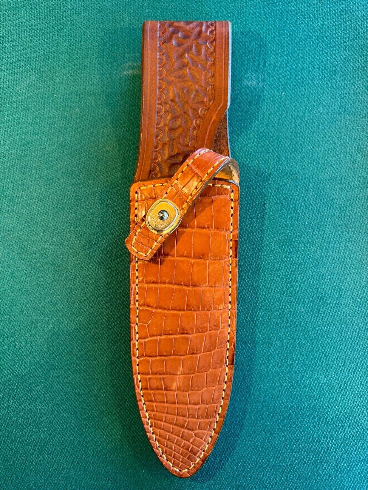 Custom Randall Knife Sheath Model Clinton Special in Croc Crocodile