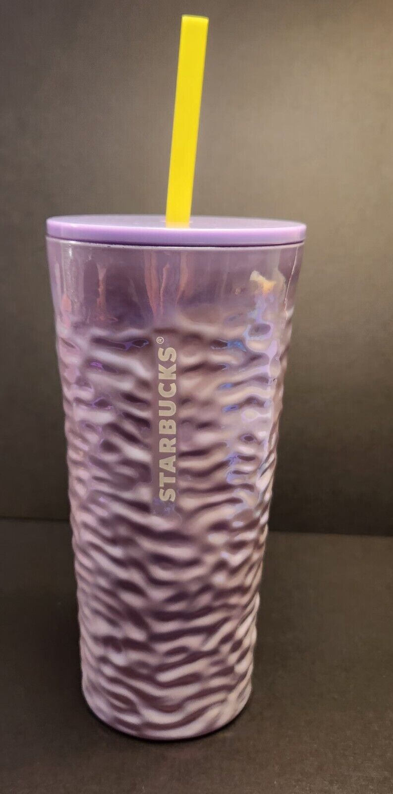 Starbucks Glass Tumbler Purple Wave Cup Fall 2023  18 Oz New