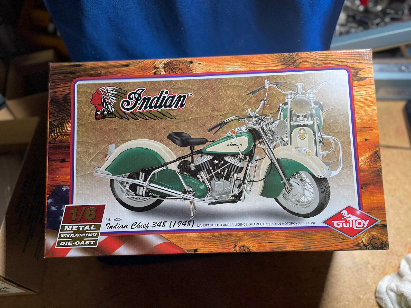 Harley Davidson indian 348 die cast Body Guiloy Rare Collectible