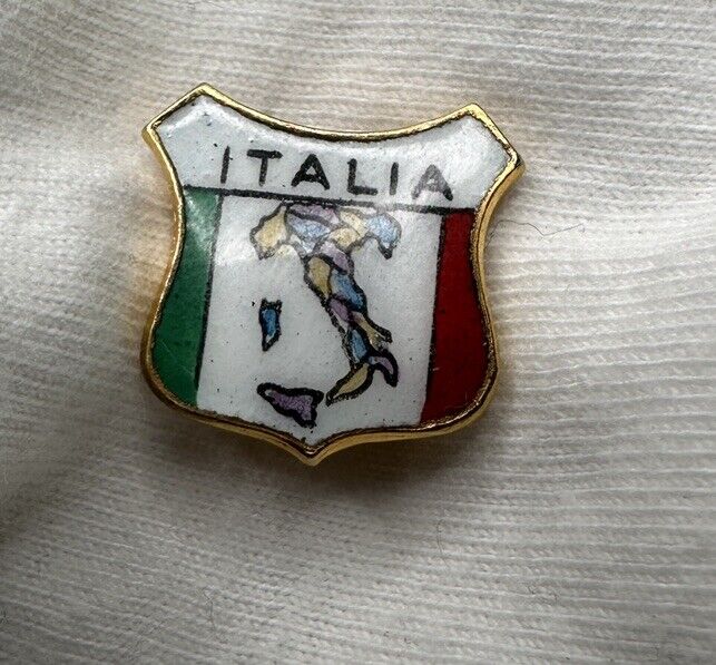 Vintage Italia Flag Italy Travel Hat Cap Lapel Pin