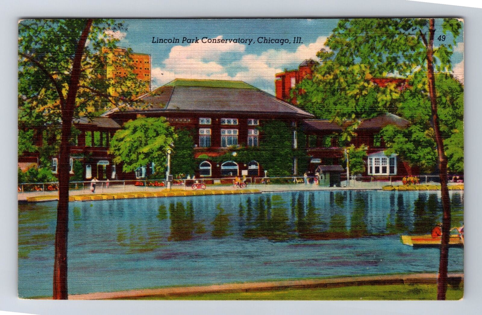 Chicago IL-Illinois, Lincoln Park Conservatory, Antique Vintage c1952 Postcard