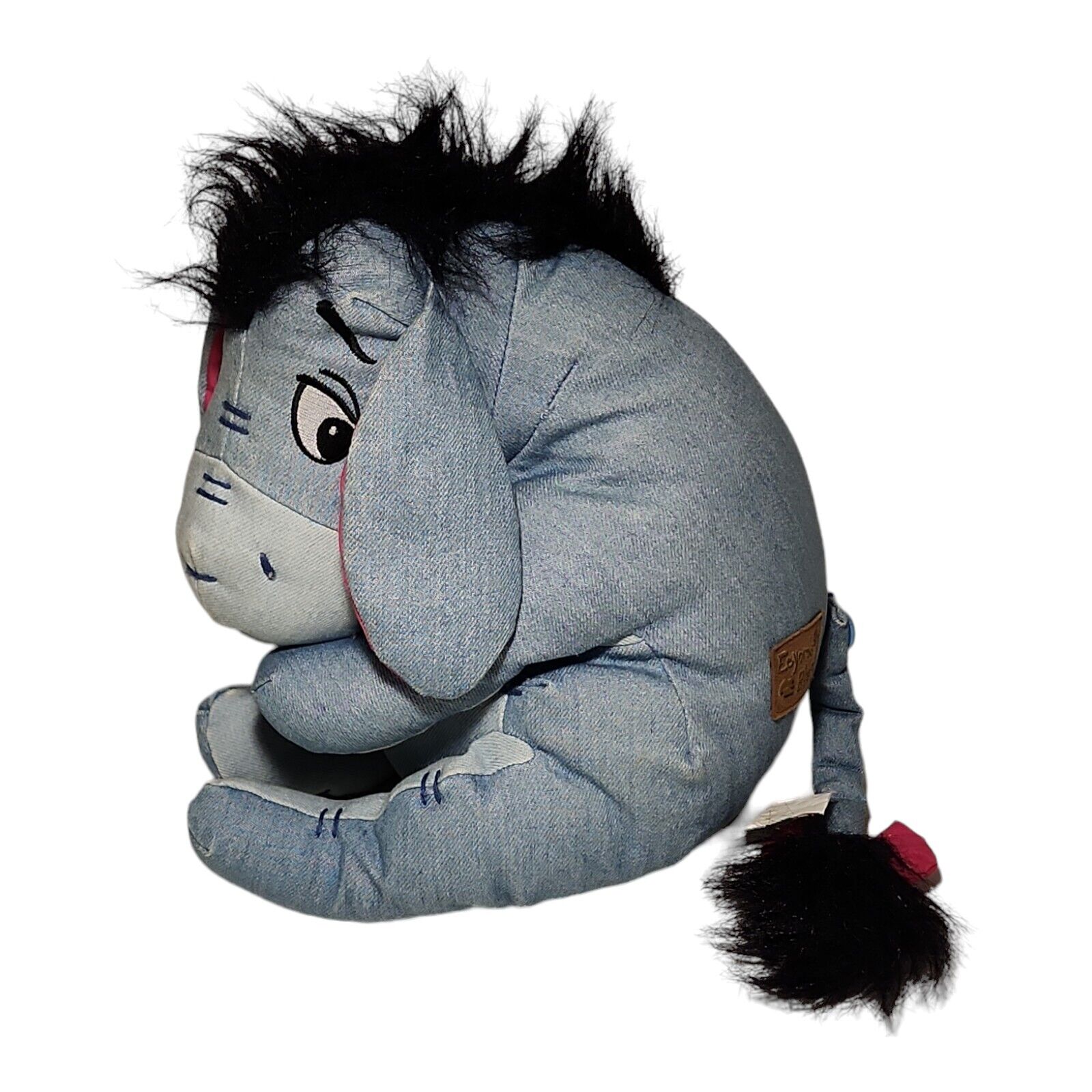 Disney Eeyore Denim Jean Plush Cute Donkey Stuffed Animal Blue Winnie Pooh 13\