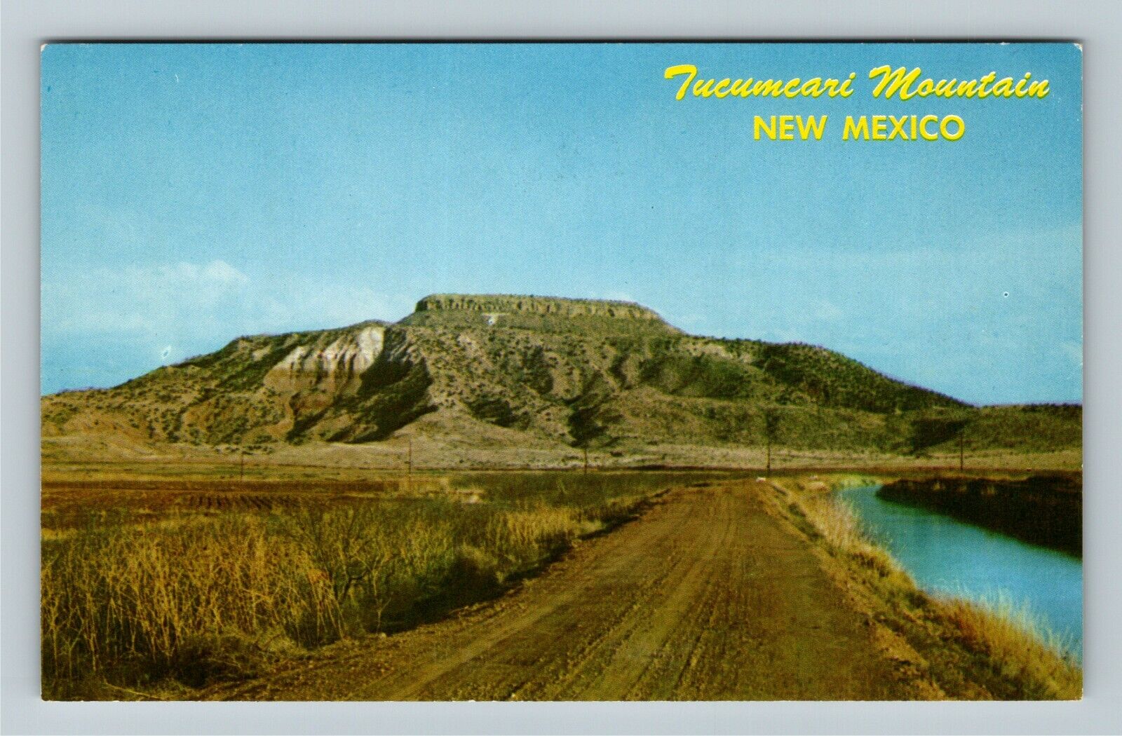 Tucumcari NM-New Mexico, Tucumcari Mountain, Vintage Postcard