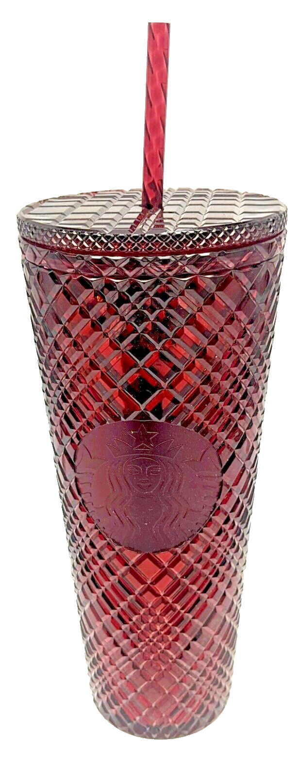Starbucks 2022 Jeweled Christmas Holiday Red Merlot Cold Cup Tumbler 24oz Venti