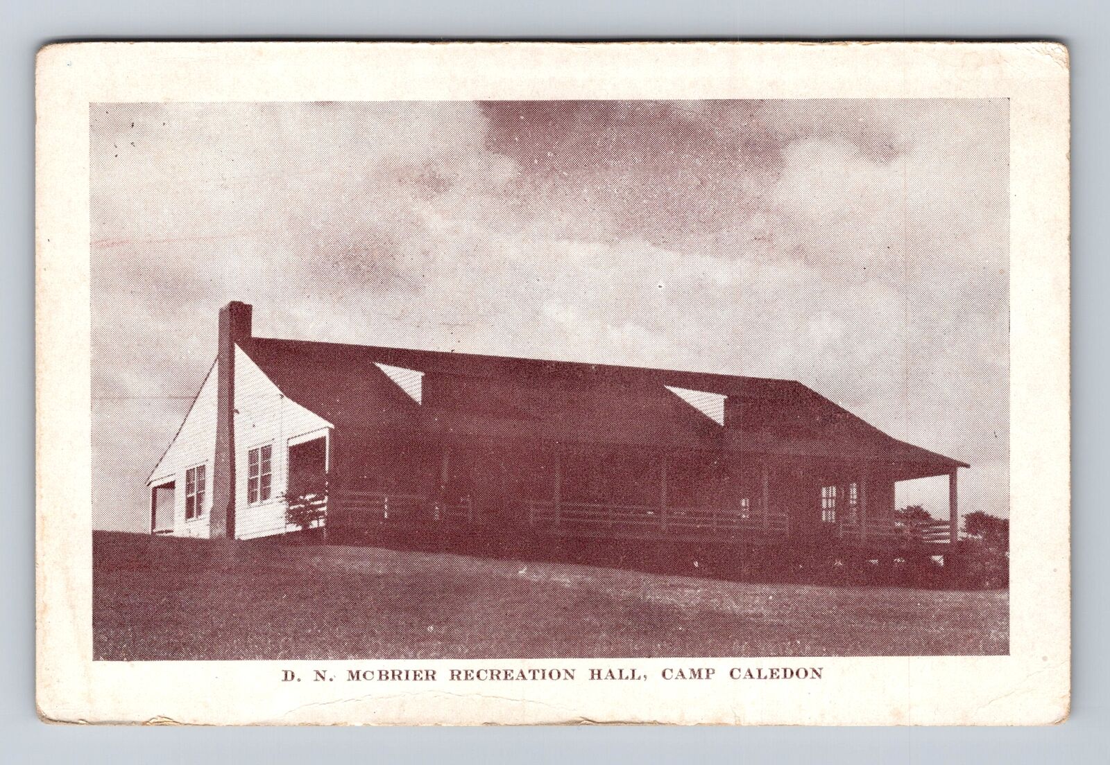 Erie PA-Pennsylvania Camp Caledon, D N Mcbrier Recreation Hall, Vintage Postcard