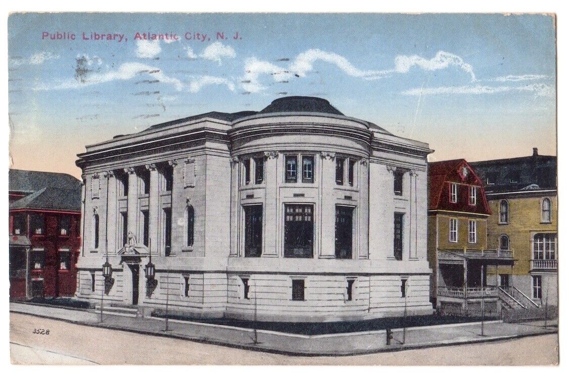 Atlantic City New Jersey c1915 Carnegie Public Library Building