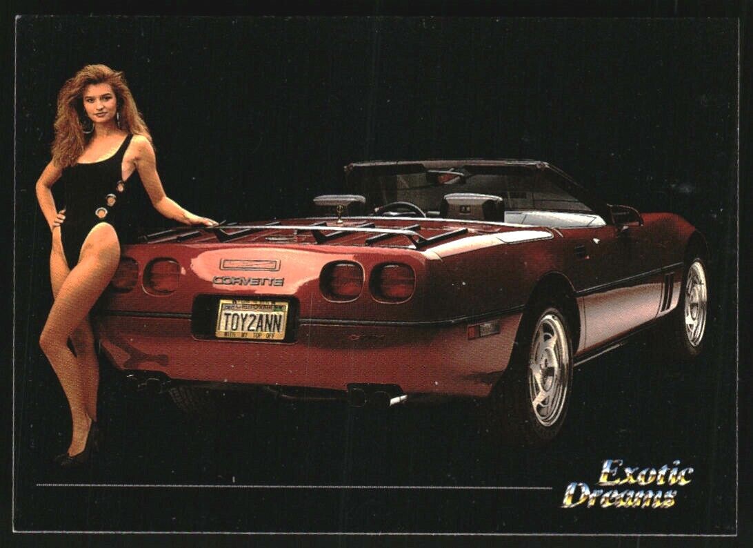 1992 Exotic Dreams #79 Adriana with Chevrolet Corvette ZR1