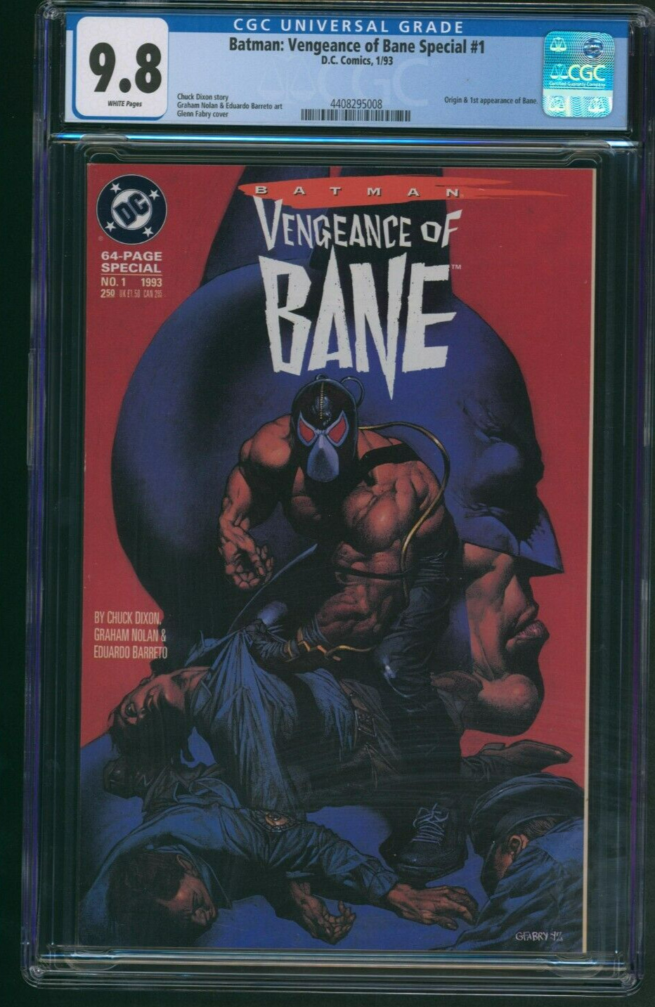 Batman: Vengeance Of Bane Special #1 CGC 9.8 WP DC Comics 1993 New Slab
