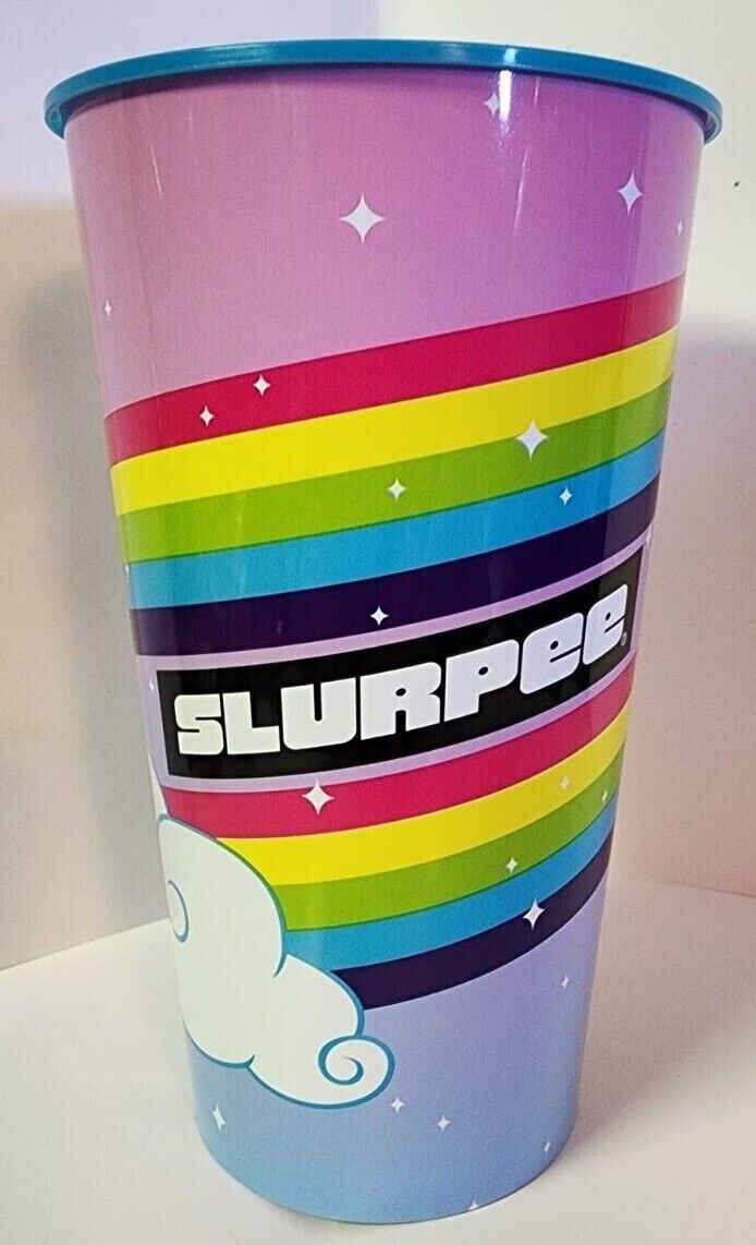 7 Eleven Slurpee Cup w/2 Limited Edition Inflatable Koozies Unicorn & Palm Tree