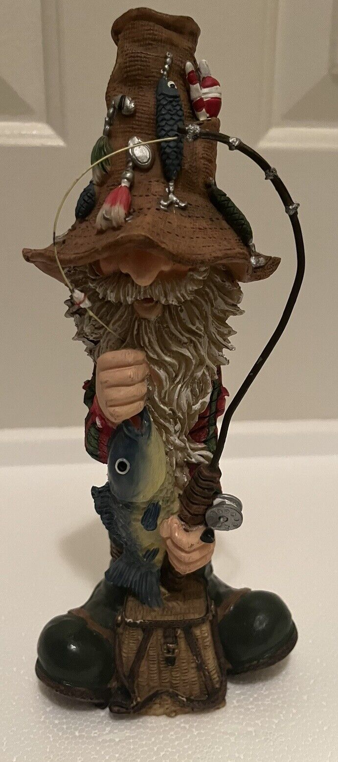 Vintage Sullivan Hillbilly Gone Fisherman Resin w/Rod & Reel Figurine