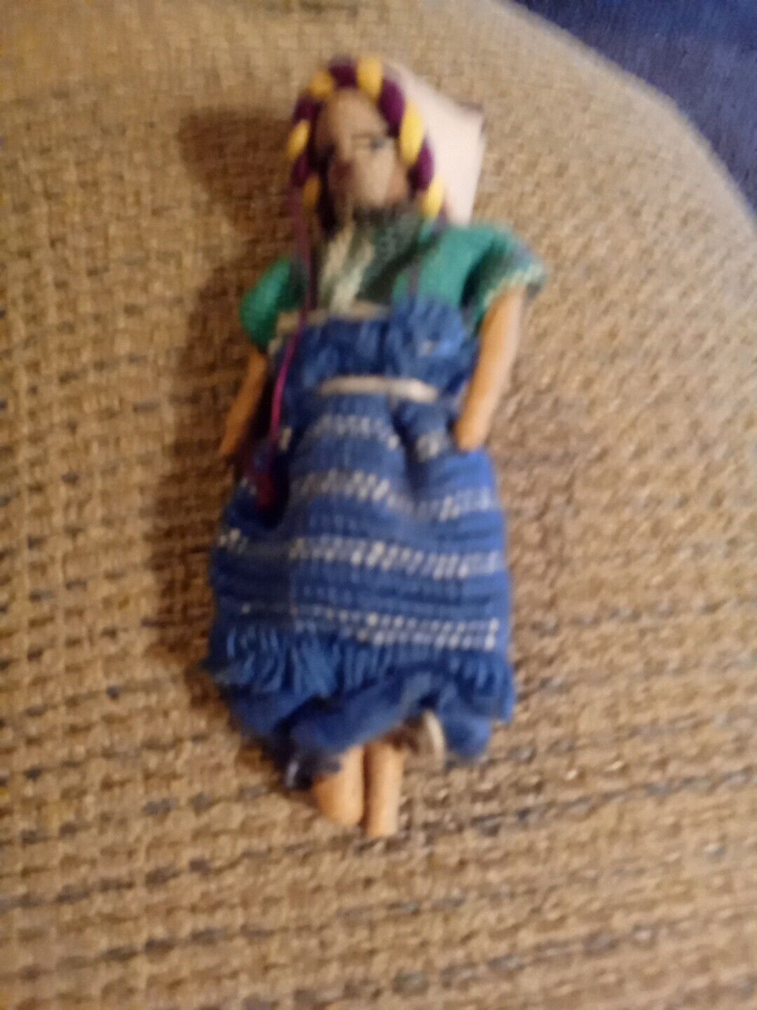 Vintage Handwoven Doll Miniature Figurine