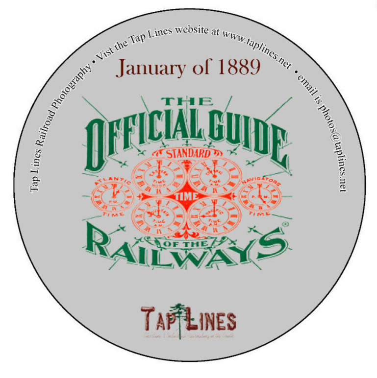 January of 1889 Traveler\'s Official Railway Guide scanned to Adobe PDF on CD