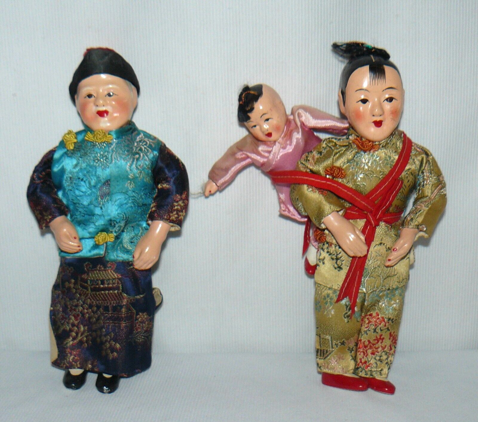 Vintage Chinese Mother Child Father 9