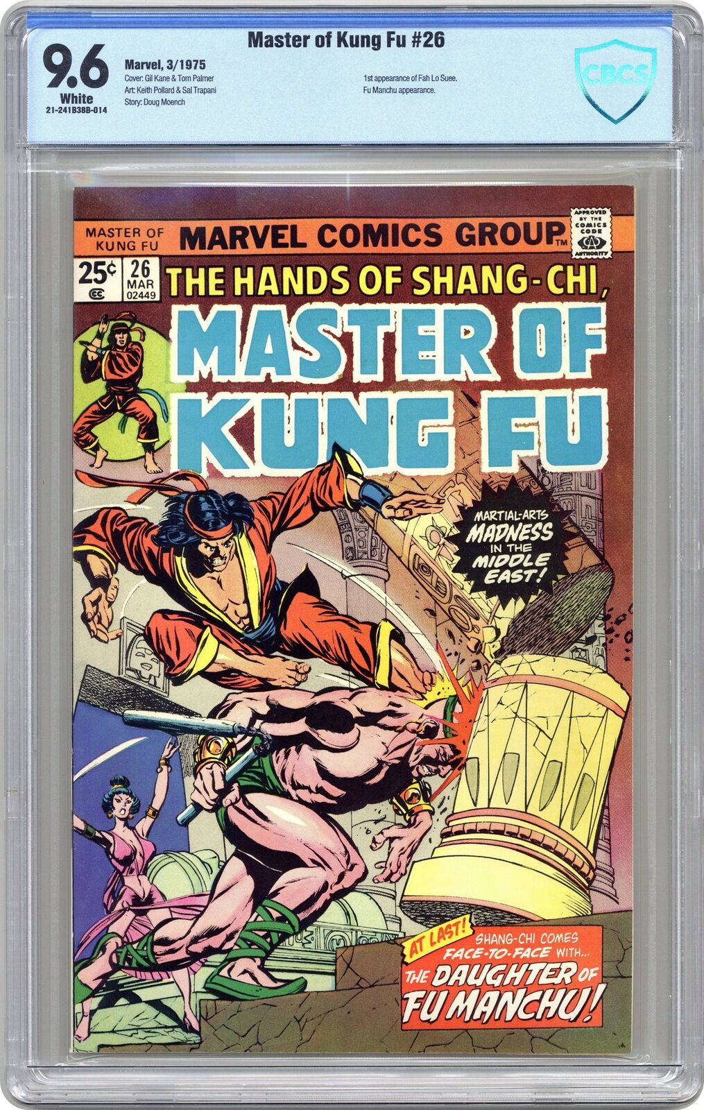 Master of Kung Fu #26 CBCS 9.6 1975 21-241B38B-014