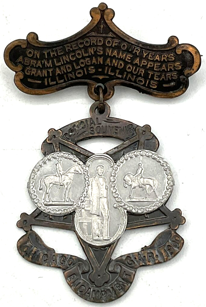 1900 Chicago IL State Encampment Souvenir GAR Grand Army of the Republic Medal