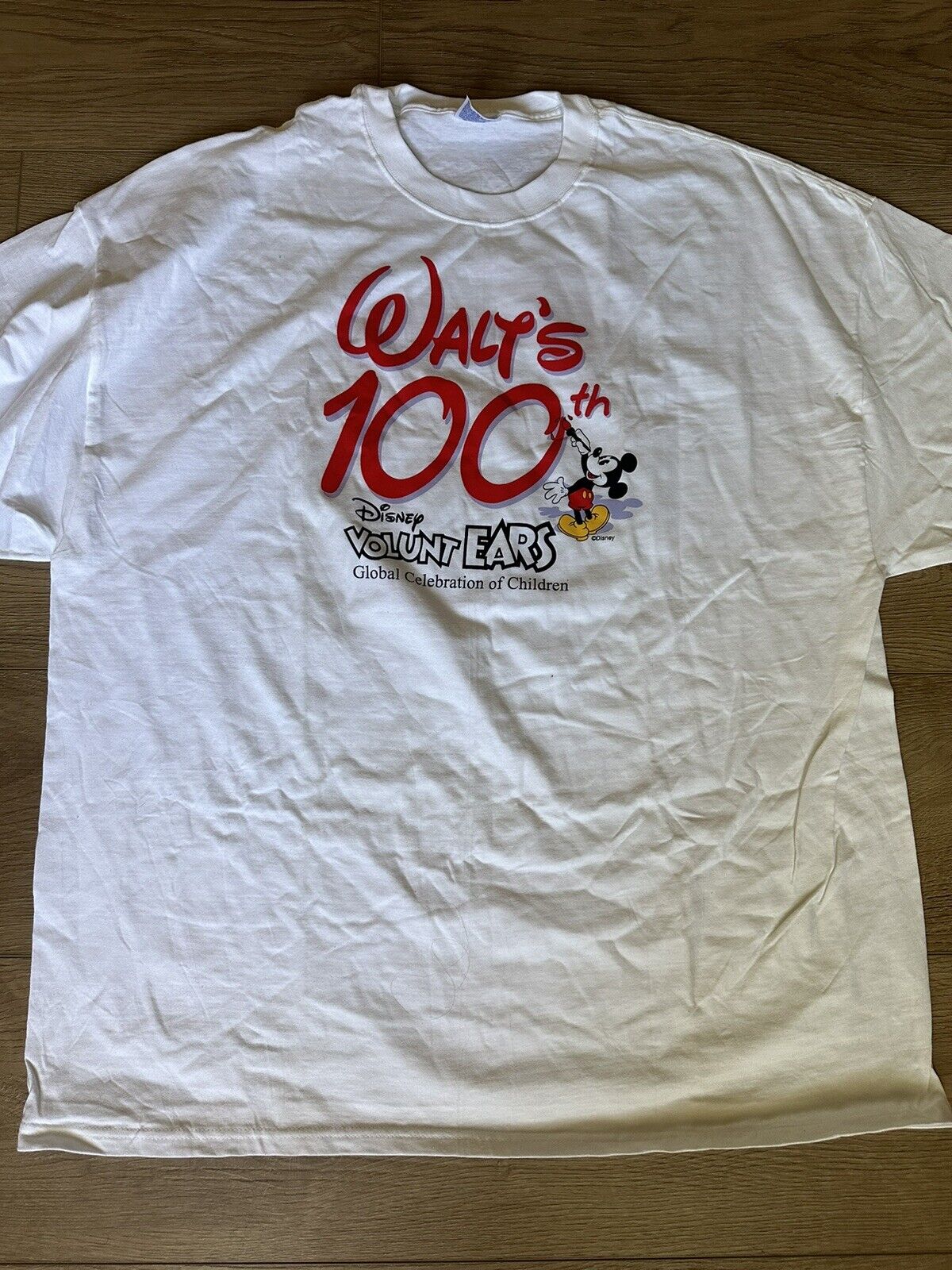 Vintage Disney Walt’s 100 VoluntEars Cast Exclusive White T Shirt Adult Size XXL