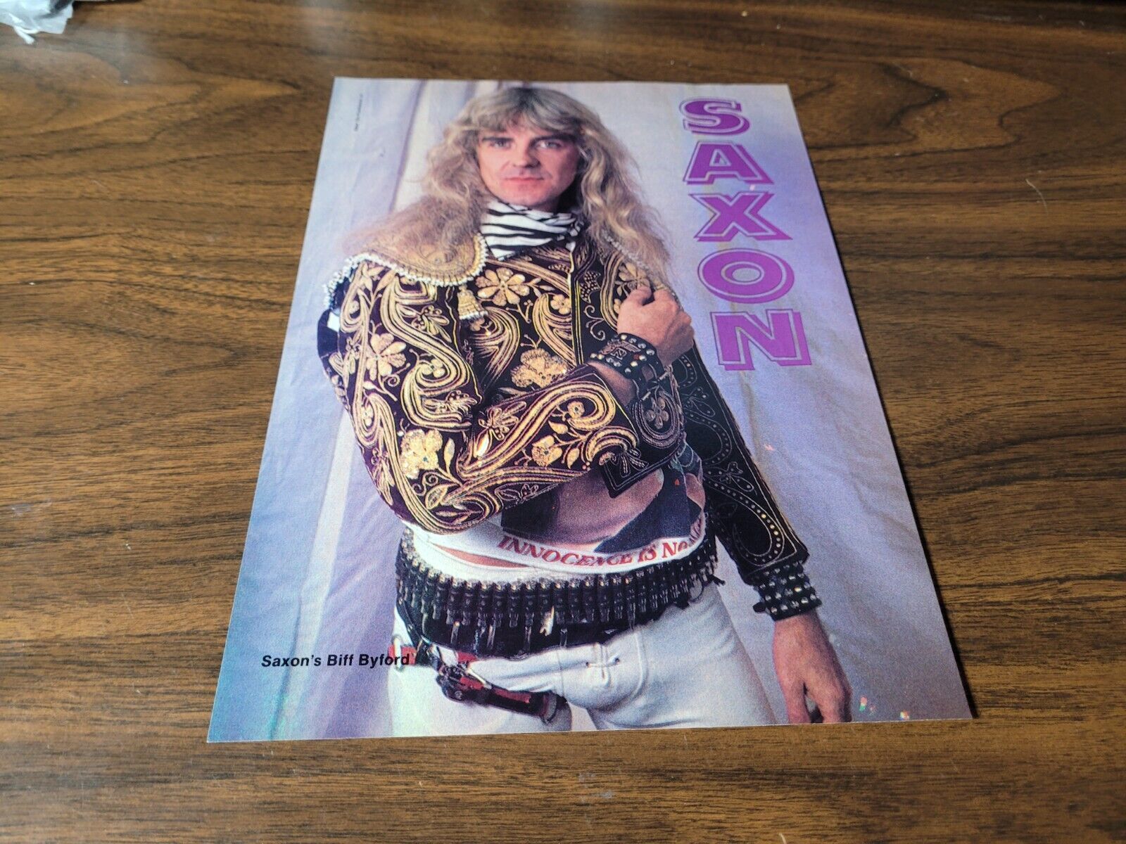 Saxon Biff Byford 1987 Hit Parader Magazine 8\