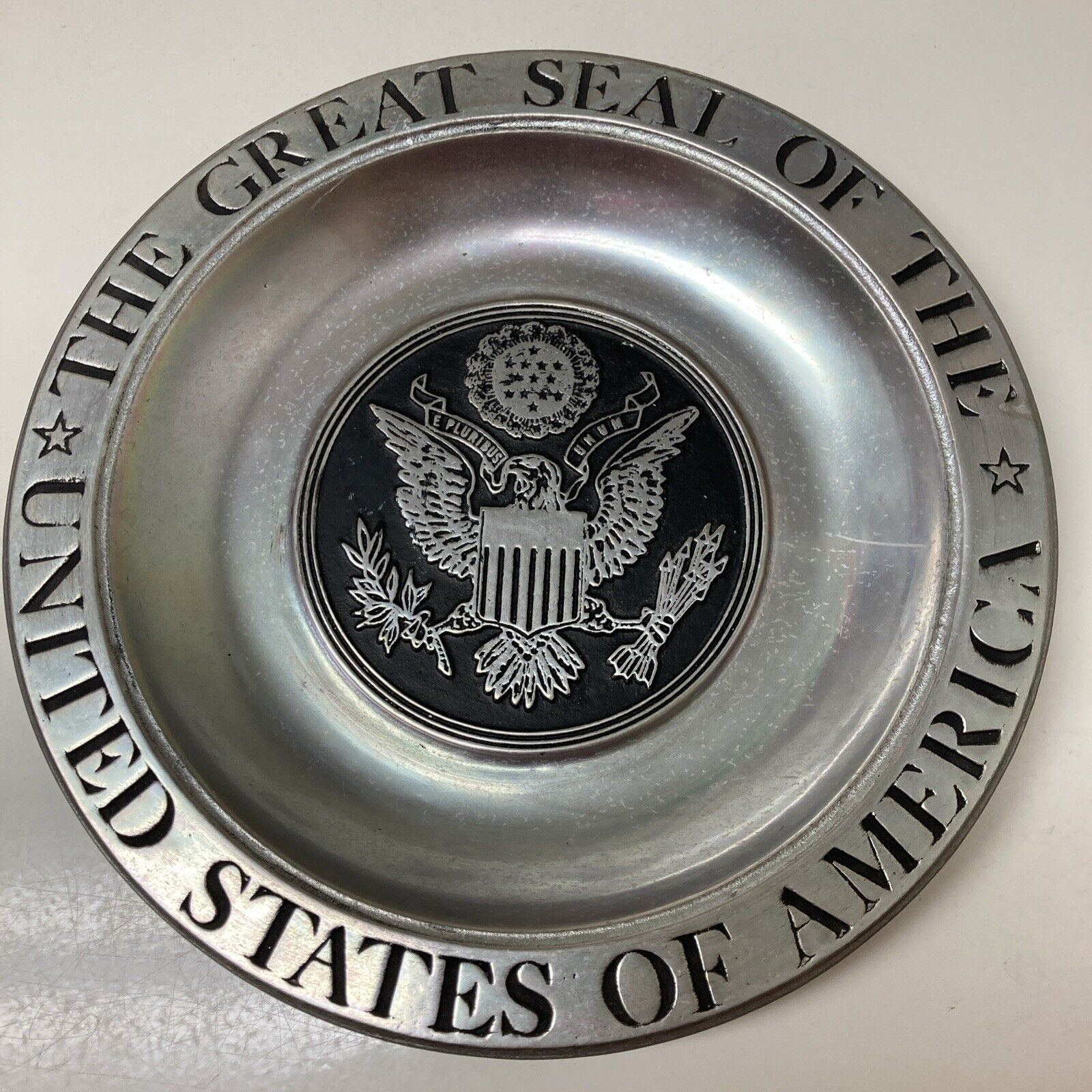 Vintage Old Mill Pewter Plate - The Great Seal of the Untied States Of America