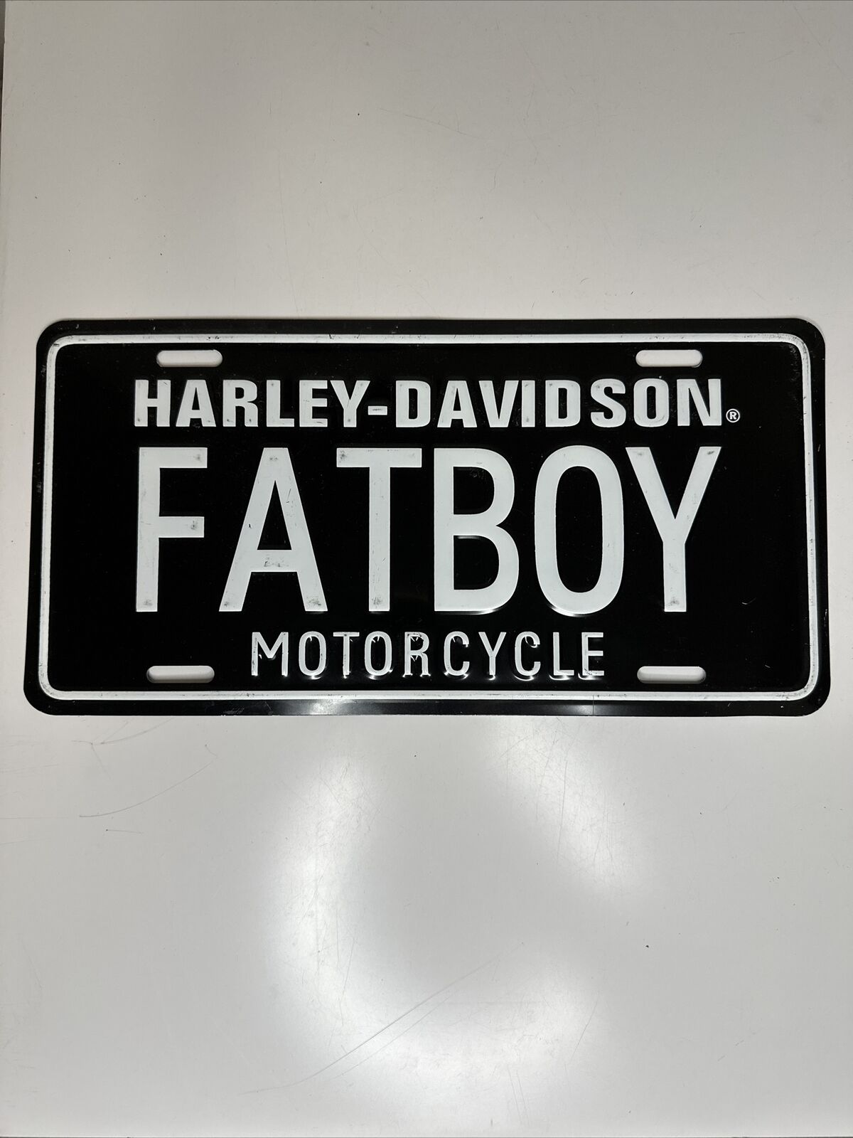 Harley-Davidson FATBOY Motorcycle License Plate 