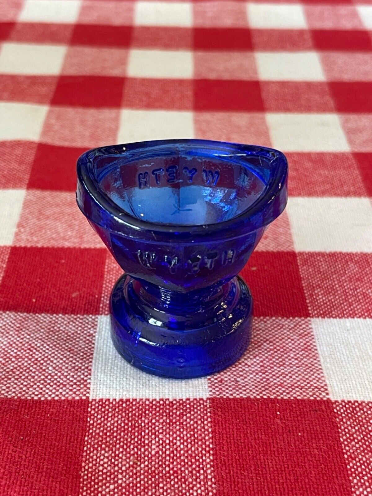 Antique Deep Cobalt Blue Glass Eye Wash Cup