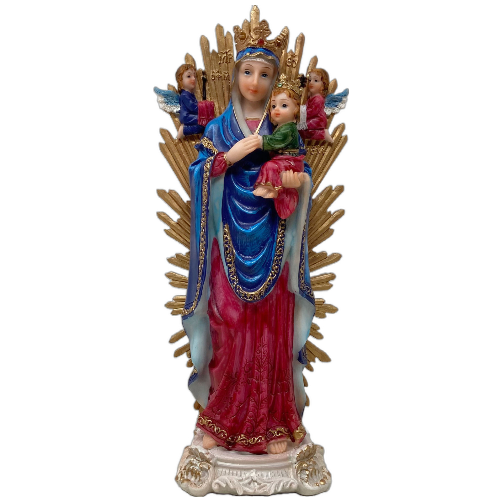 Nuestra Señora de Perpetuo Socorro Beautifully Finished 12 Inch Resin Statue New