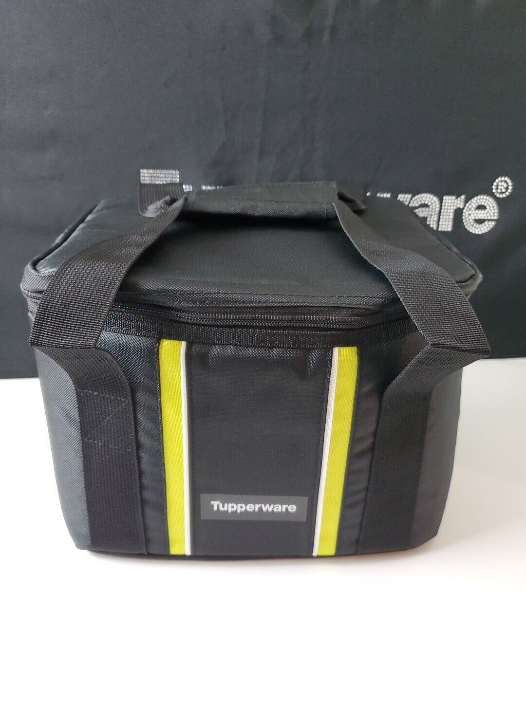 Tupperware Logo Cooler Lunch Bag Black 10x7x9 New Sale Black