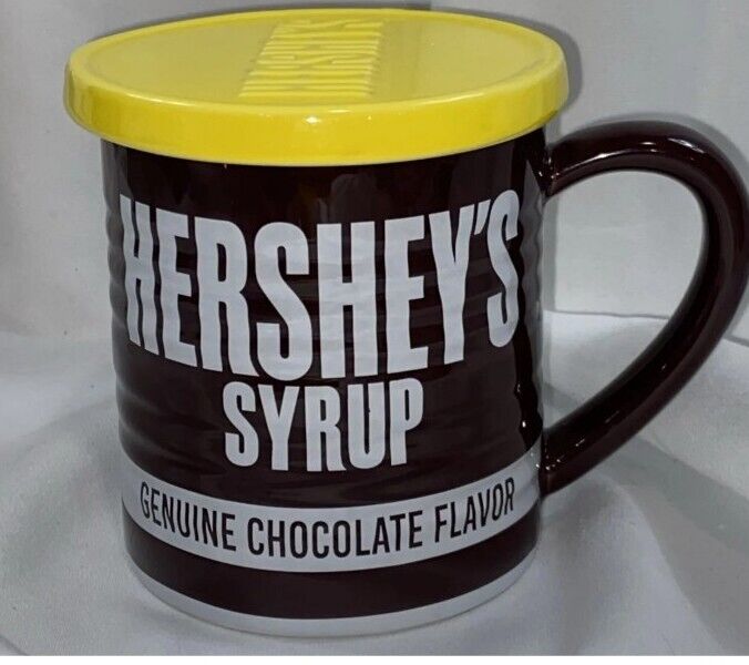 Hershey\'s Syrup Coffee Mug W/Lid Retro Hot Chocolate Cocoa