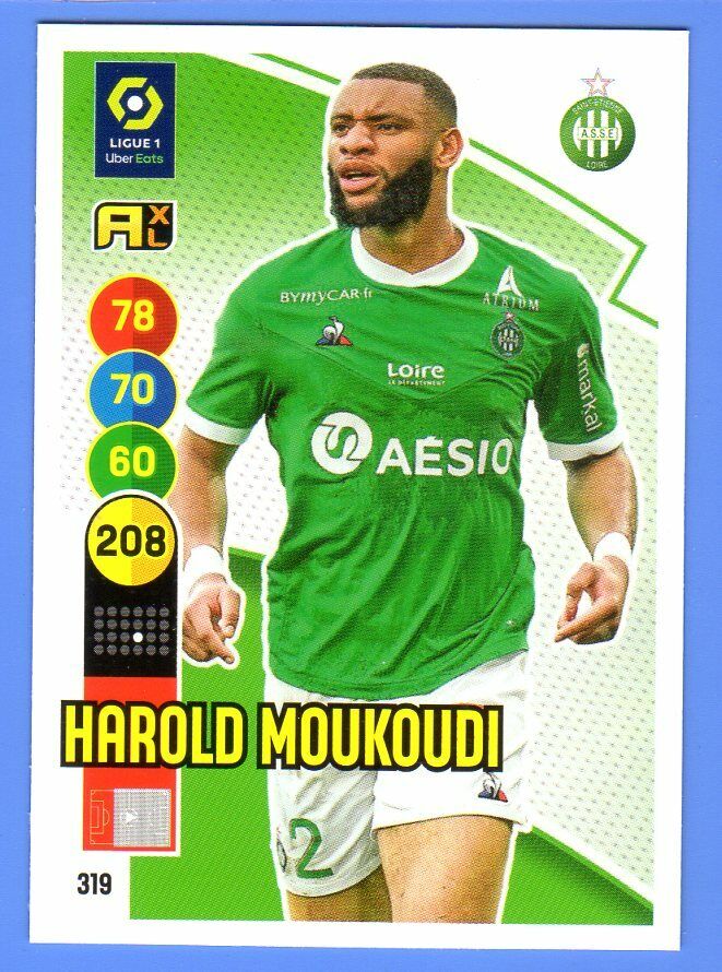 PANINI Adrenalyn XL 2021-22 Ligue 1 #319 Harold MOUKOUDI AS St-Etienne Card