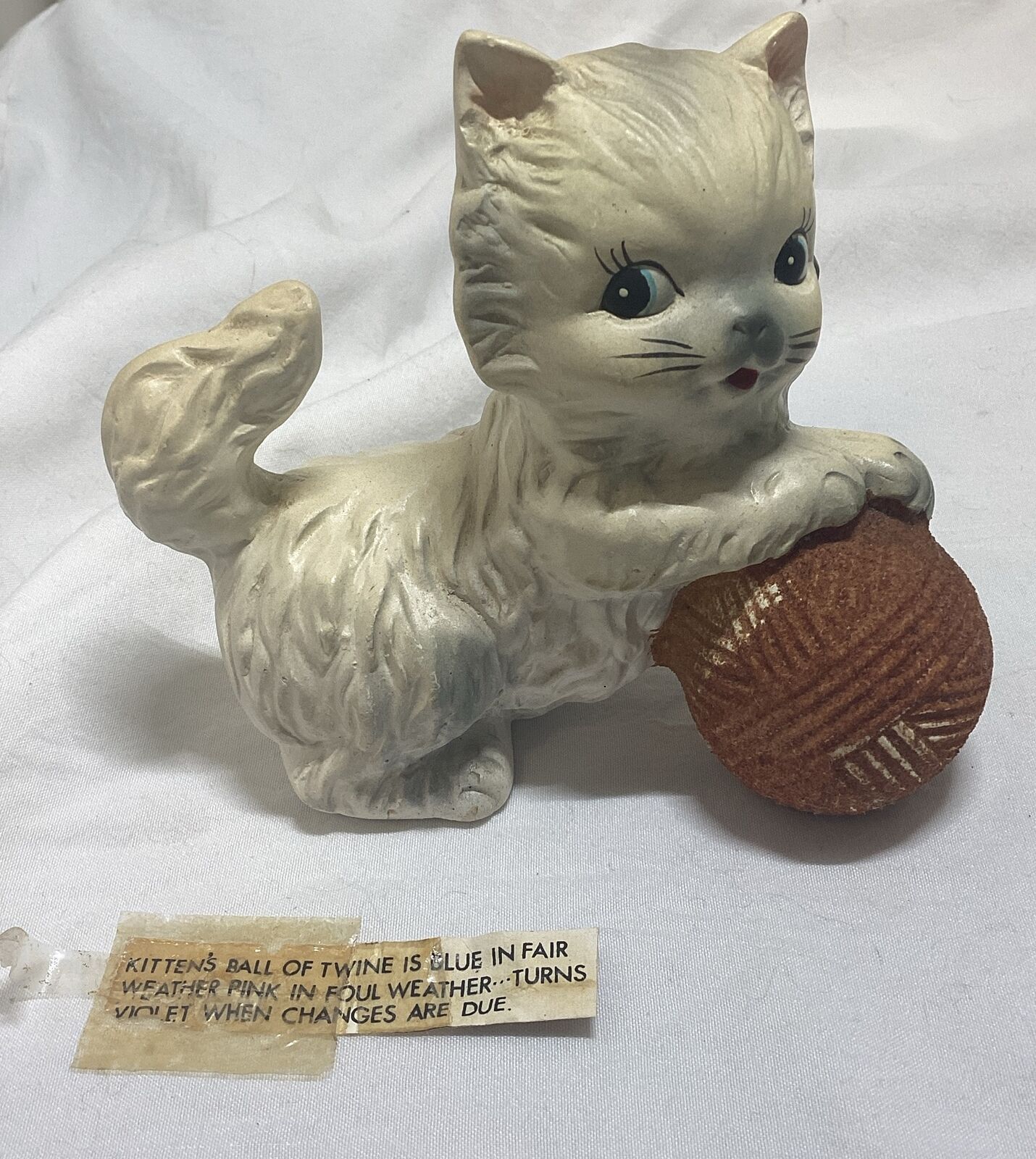 Vintage Chadwick Japan Cat with Yarn Figurine
