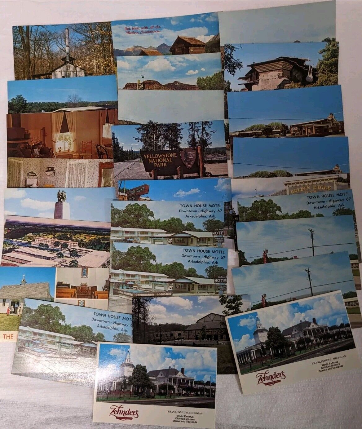 Vintage POSTCARD Lot 26 Old Post Cards United States Motels & Parks Roadside USA