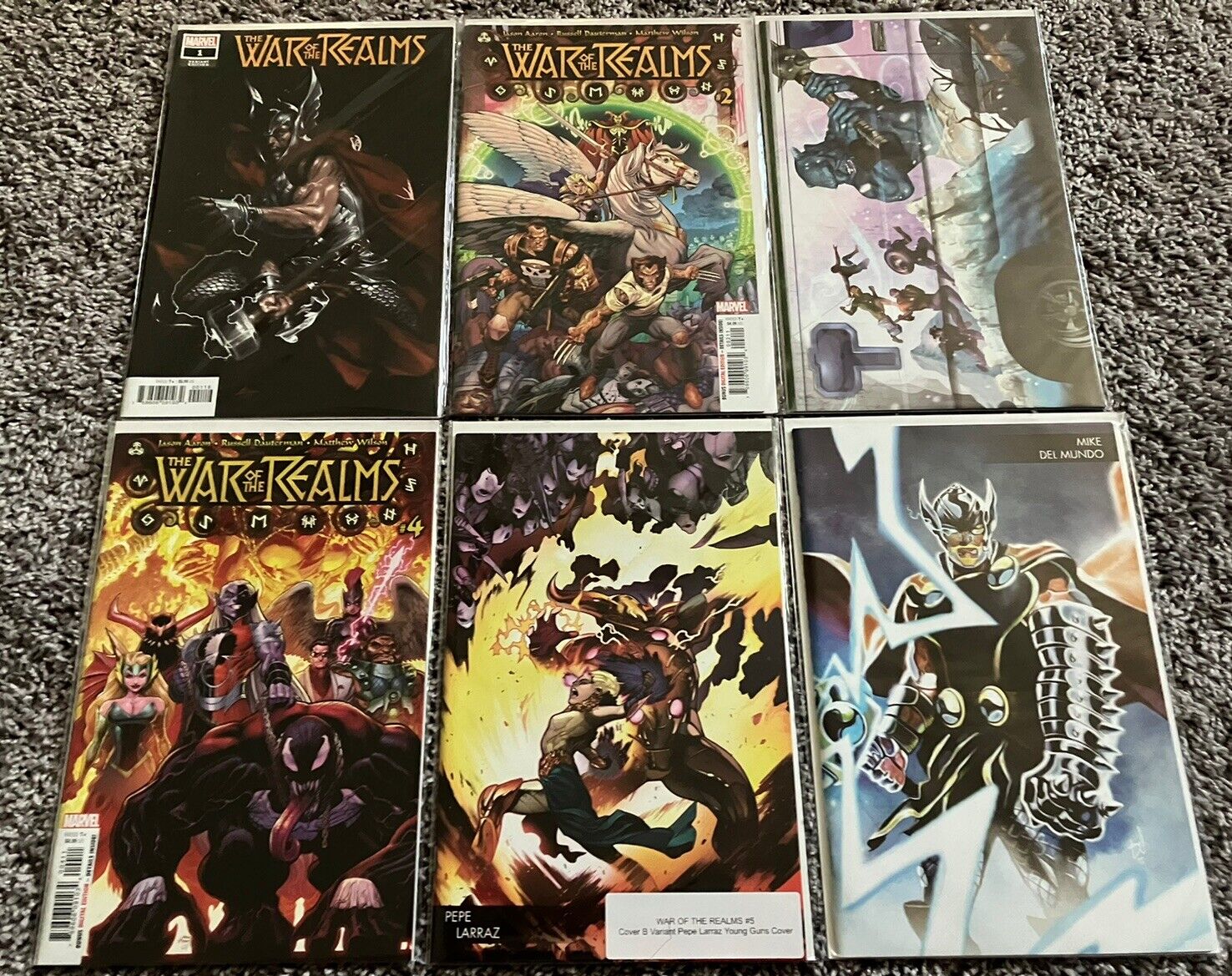War of the Realms #1-6 FULL RUN All NM 1st Prints W/ Variants Thor Marvel