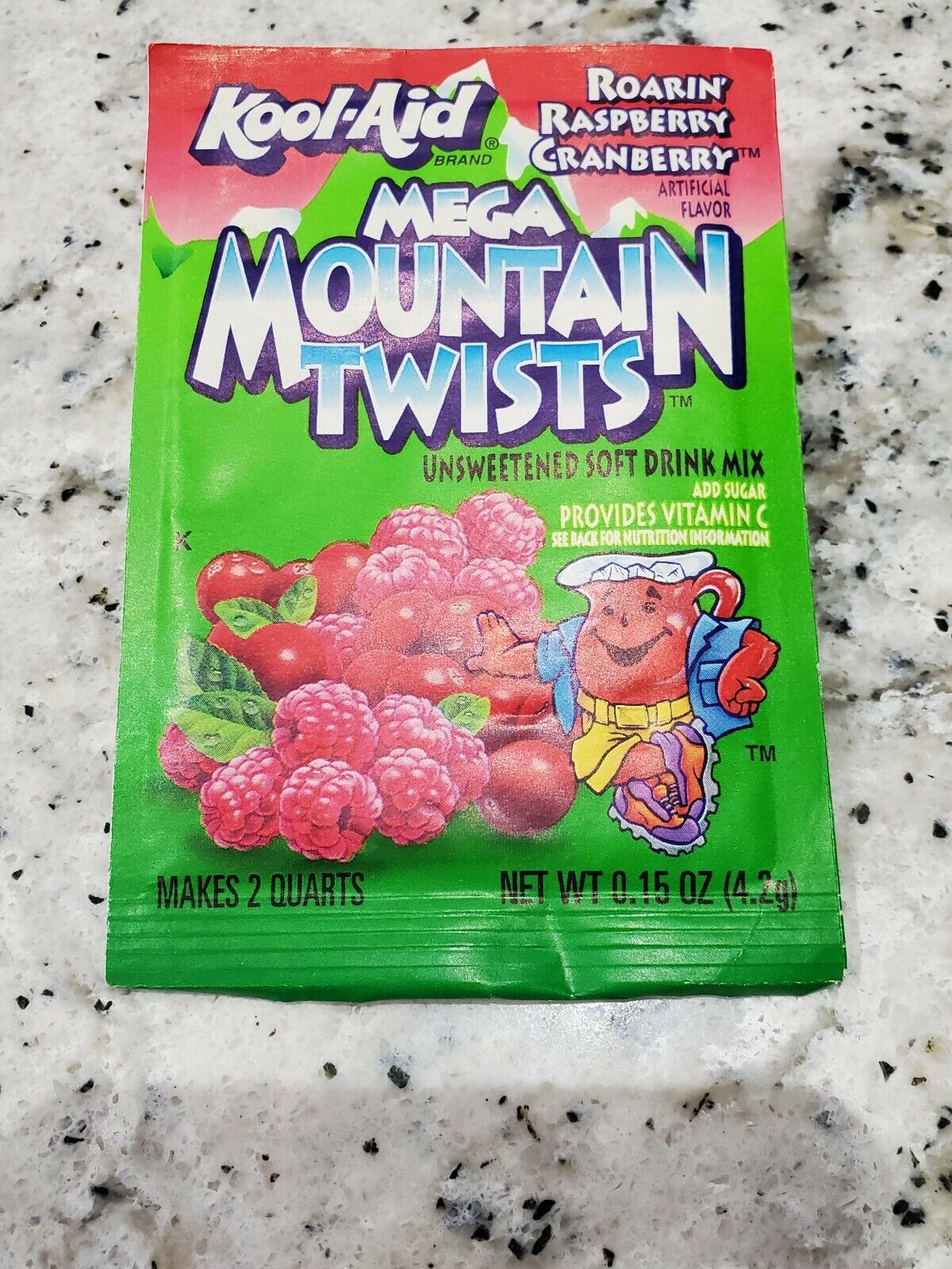 Vintage KOOL-AID Unopened Mega Mountain Twists Roarin' Raspberry Cranberry