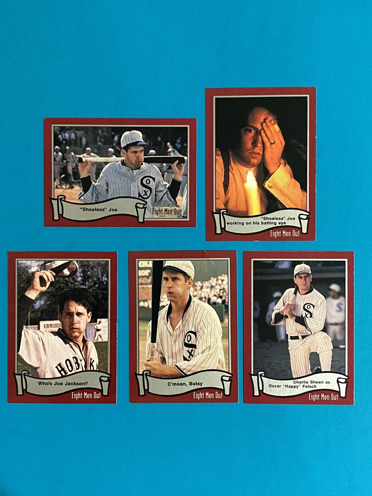 1988 Pacific Eight Men Out Movie Baseball Card Lot Charlie Sheen DB Sweeney
