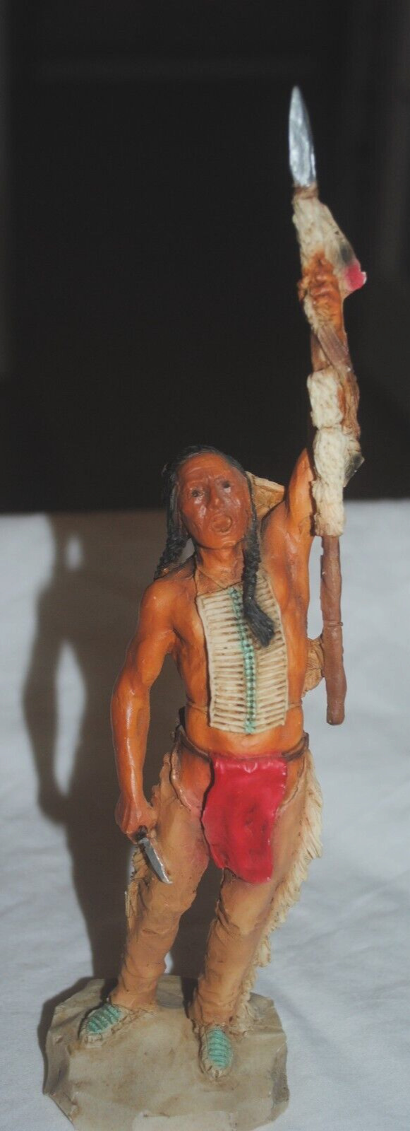 Castagna, Italy, vintage figurine, Native American warrior, American West series