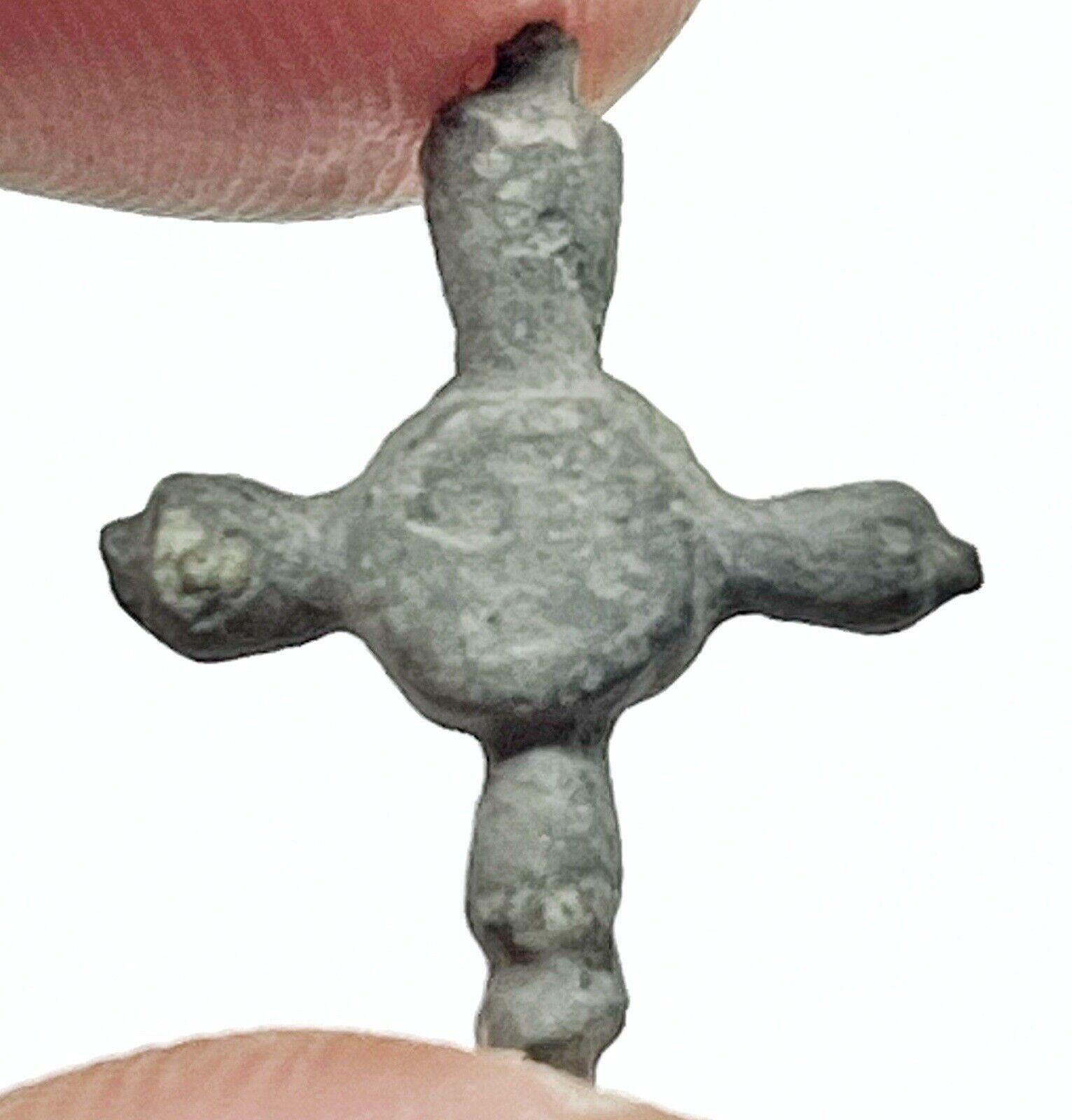RARE Authentic Medieval Crusader Bronze Cross Artifact : Circa 1095-1492 AD = D
