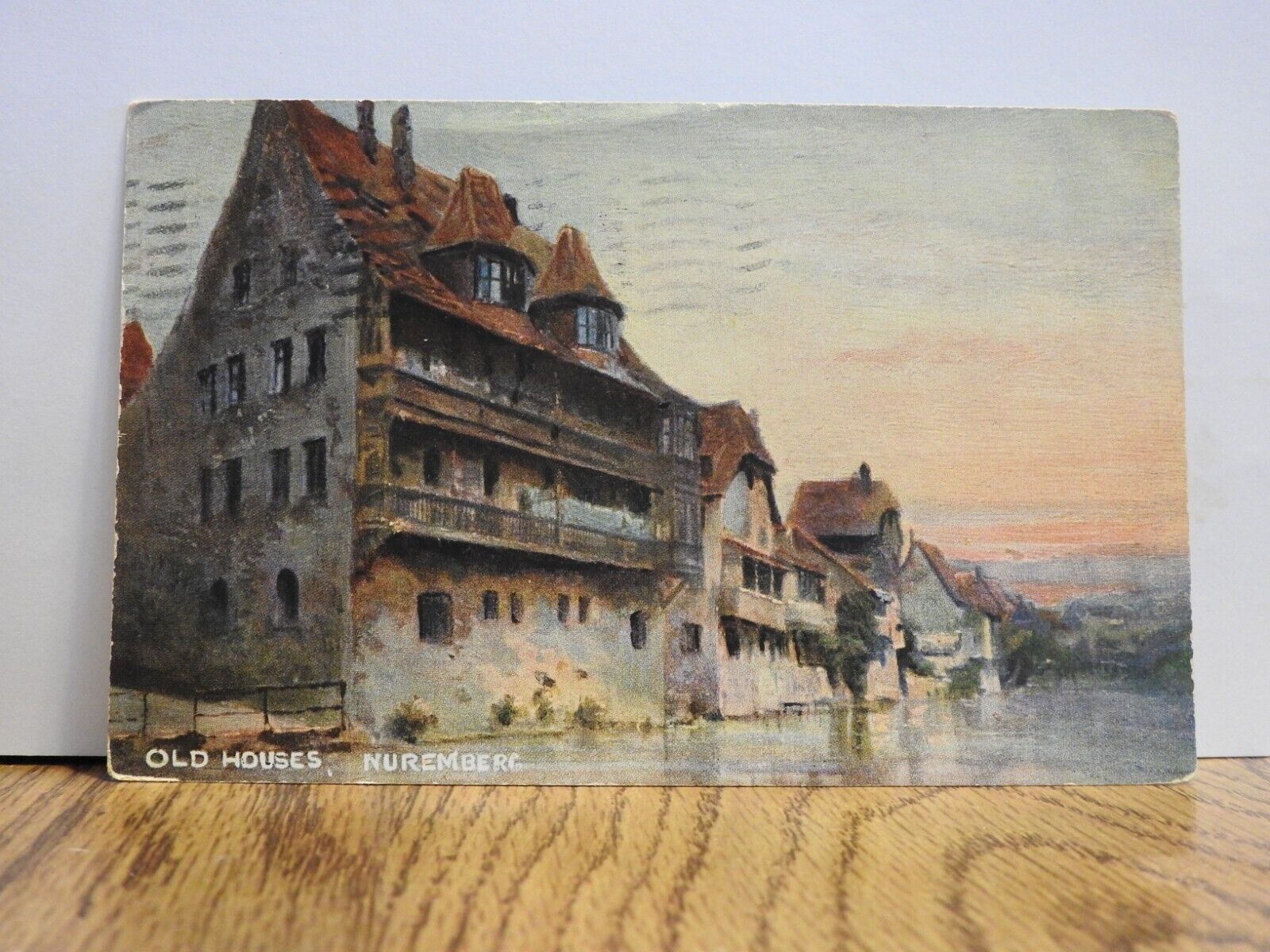 Old Houses in Nuremberg, Germany Posted 1906 Lithograph Postcard A284
