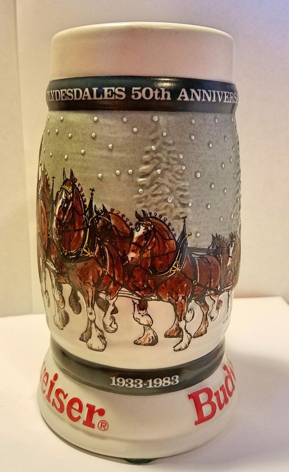 Budweiser Holiday Steins Collectible Holiday Stein Series (Year 1982)