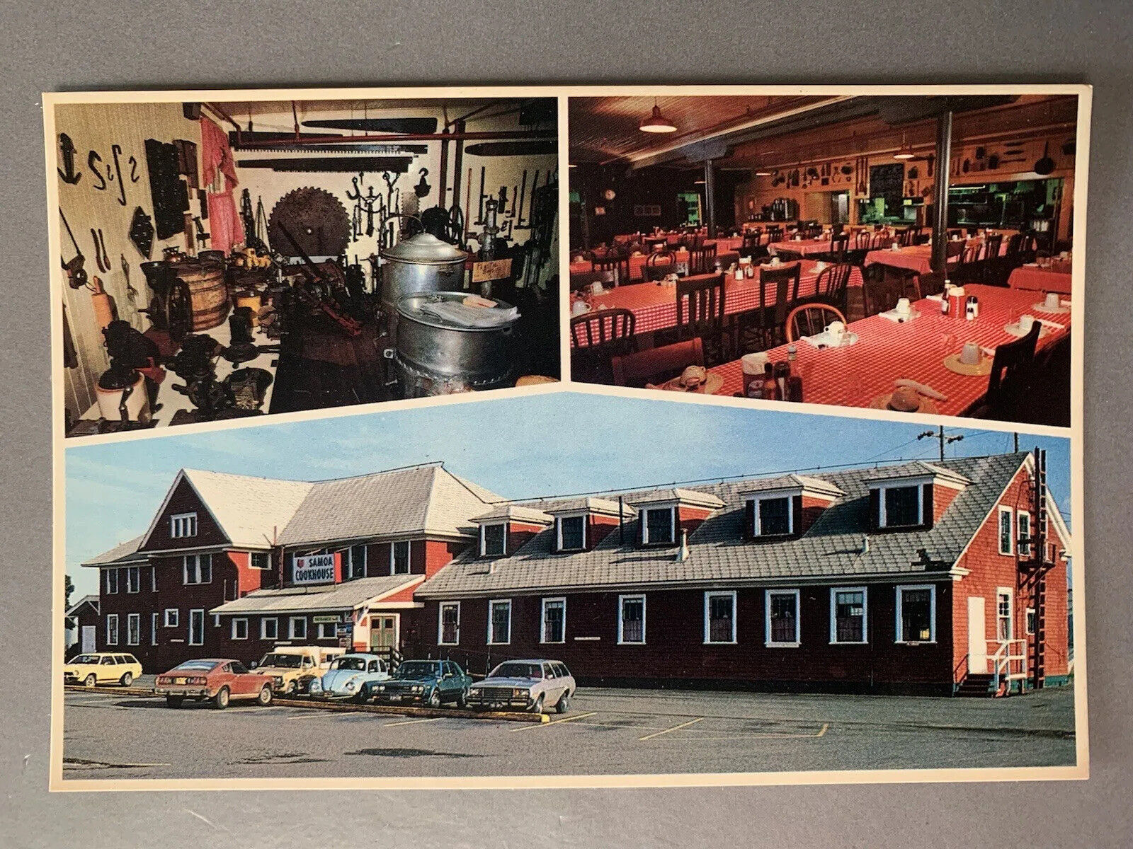 Vintage 1980s Samoa Cookhouse Restaurant Eureka California Postcard Lumber Vtg