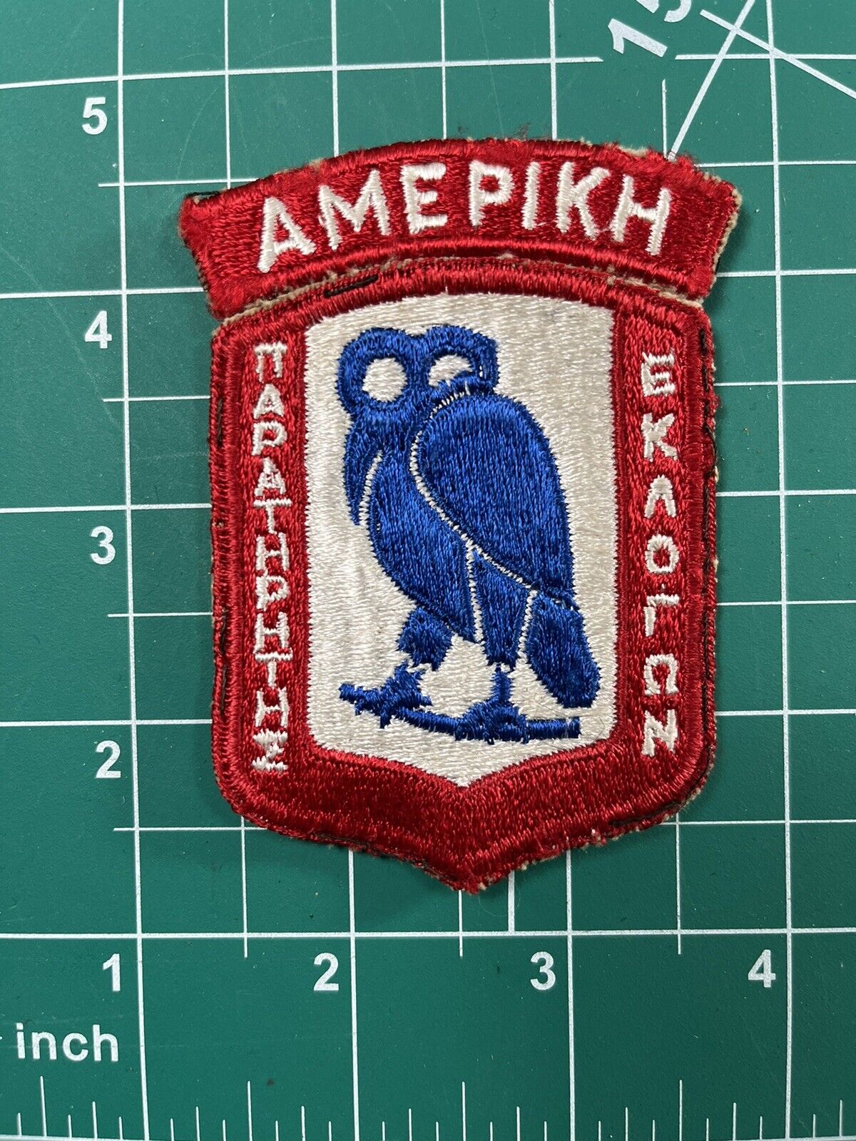 WWII Era Original Greek Elections Patch and America Tab 1946