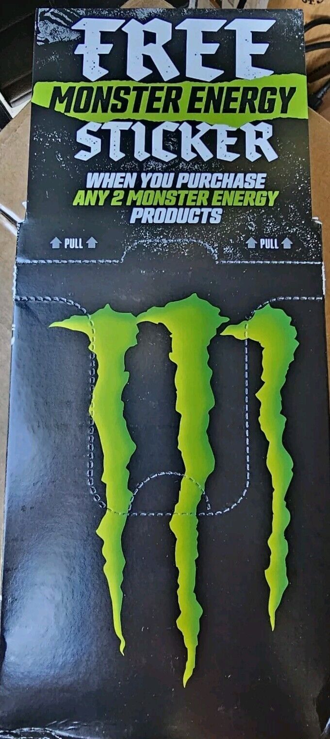 (PACK OF 100) NEW MONSTER ENERGY 4 INCH LOGO STICKERS
