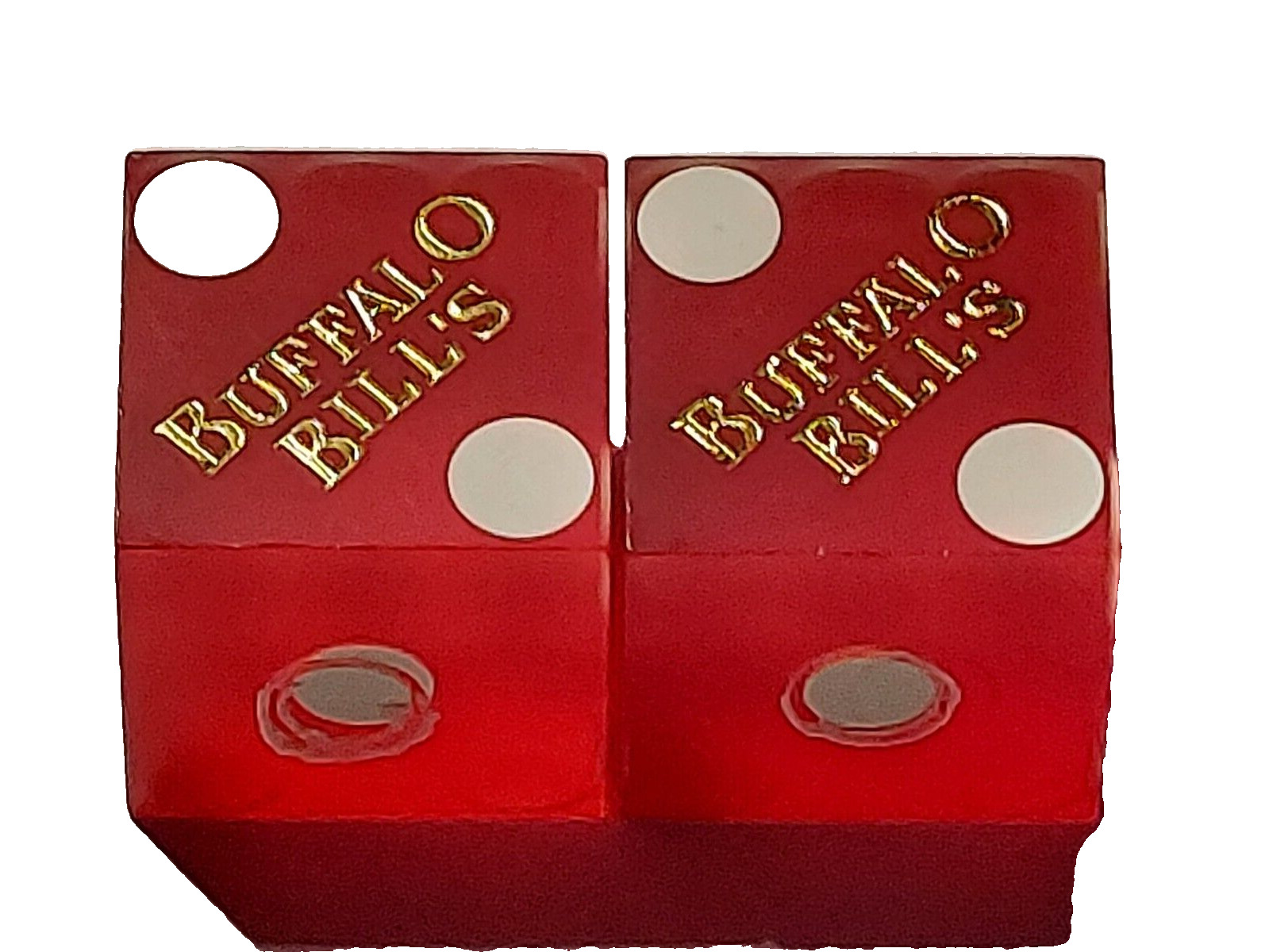 Dice Buffalo Bill\'s Casino Primm NV 1 Pair(2-Dice) 19mm Red Frosted